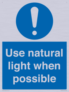 Use natural light when possible